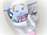 CHILD'S HANDMADE EYE PATCH "WIDE-EYE CAT"/ ONLY 1/ eye care/ vision aid/ CAT THEME