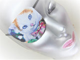 CHILD'S HANDMADE EYE PATCH "WIDE-EYE CAT"/ ONLY 1/ eye care/ vision aid/ CAT THEME