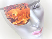 UNISEX HANDMADE EYE PATCHES "PLAYFUL KITTENS"/ 100% COTTON/2 STYLES/ vision aid/ cataract aid