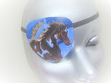 UNISEX HANDMADE EYE PATCHES "BEVY OF HORSES/4 STYLES/eye care/cataract aid