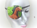 UNISEX HANDMADE EYE PATCHES "BEVY OF HORSES/4 STYLES/eye care/cataract aid