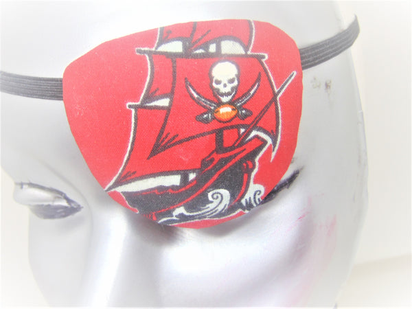 UNISEX HANDMADE EYE PATCH "TAMPA BAY BUCCANEERS/ vision aid, cataract aid, NFL THEME