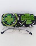 UNISEX HANDMADE HARD EYEGLASS CASE "ST. PATRICK"/ Irish heritage/ vision accessory