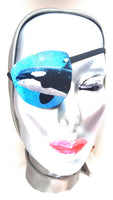 UNISEX EYE PATCH "OCEAN ORCA"/ handmade/ eye care/ high fashion/ cataract aid