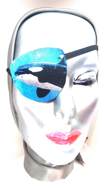 UNISEX EYE PATCH "OCEAN ORCA"/ handmade/ eye care/ high fashion/ cataract aid