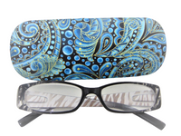 ADULT HANDMADE EYEGLASS CASE "PAISLEY PARTY" accessory case, vision aid, chic