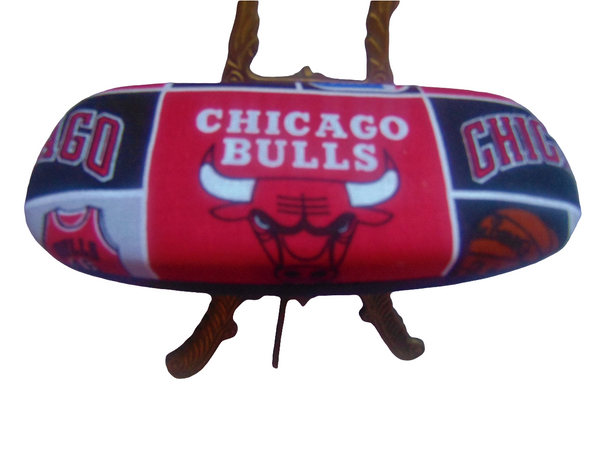 Unisex  handmade hard eyeglass case with a CHICAGO BULLS motif/health & beauty/vision care
