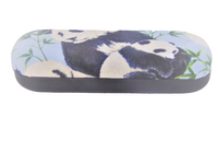 Child's  hard eyeglass case handmade with a PANDA theme - vision accessory/ health & body/