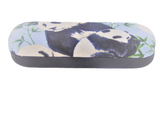 Child's  hard eyeglass case handmade with a PANDA theme - vision accessory/ health & body/