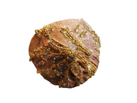 Woman's handmade eye patch "SPARKLING FLAMBEAU"/haute couture/ embroided beaded fabric/ONLY 1