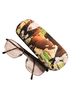 UNISEX HANDMADE EYEGLASS CASE "FARM COW"/ vision aid/ vision case/ accessory case