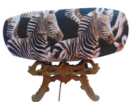 Unisex handmade hard eyeglass case "ZEBRA HERD"/ vision accessory/ health & beauty