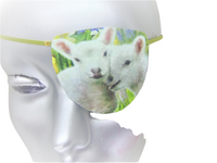 UNISEX HANDMADE EYE PATCHES "FARM LAMBS"/2 STYLES/ eye care/ cataract aid/ health & beauty