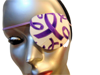 Unisex handmade eye patch "CANCER CURE SYMBOL"/eye care /health & beauty/cataract aid/Inspirational