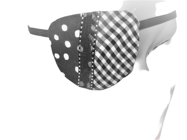 Unisex handmade eye patch "FATIMA"/ 100% cotton/ fashion accessory/ eye care