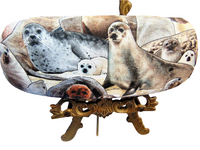 Unisex handmade hard eyeglass case, "A POD OF SEALS"/ vision accessory/health & beauty/ocular case