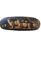 Unisex handmade hard eyeglass case "DEER FAMILY"/ vision accessory/health & beauty/ ocular aid
