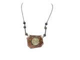 Woman's handcrafted pendant necklace"TSARINA  ANASTASIA"/copper, tiger's eye/ ONLY 1