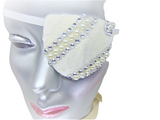 WOMAN'S FASHION EYE PATCH "WINTER PRINCESS"/ handmade: lace, pearls, rhinestones/ eye care/ ONLY 1