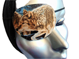 Unisex handmade cotton eye patch, "EL LOBO/ wolf theme/ eye care/ cataract aid/one size fits all
