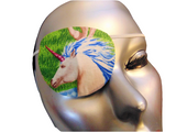 Unisex handmade cotton eye patch/ UNICORN theme/ vision accessory/cataract aid/whimsical