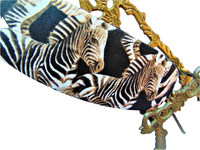 Unisex handmade hard eyeglass case "ZEBRA HERD"/ vision accessory/ health & beauty