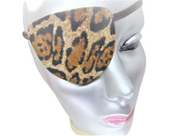 MAN'S HANDMADE EYE PATCH "AFRICAN ANIMAL PRINT"/cotton/eye care/vision ailment aid