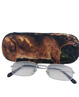 Unisex handmade hard eyeglass case/"The Proud Puma"/ vision accessory/ health & beauty/ eye care/