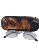 Unisex handmade hard eyeglass case/"The Proud Puma"/ vision accessory/ health & beauty/ eye care/