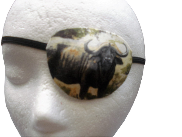 Man's handmade eye patch "EL TORO" theme-vision care-eye wear aid-health & beauty-cataract aid