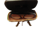 Men's handmade hard eyeglass case  TRACTOR  motif/ vision accessory/ accessory case/ farm theme