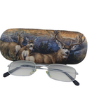 Unisex handmade hard eyeglass case "DEER FAMILY"/ vision accessory/health & beauty/ ocular aid
