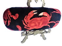 Unisex hard eyeglass case/CRAB theme/handmade/vision accessory/health & body/bag or purse item