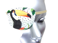 EYE PATCHES "RAINFOREST BIRDS"/ 2 STYLES/ handmade/ cotton/ eye care/ cataract aid/ stylish