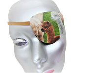Unisex handmade cotton eye patch/ LLAMA theme/ vision aid/ health & beauty/cataract aid/ocular aid