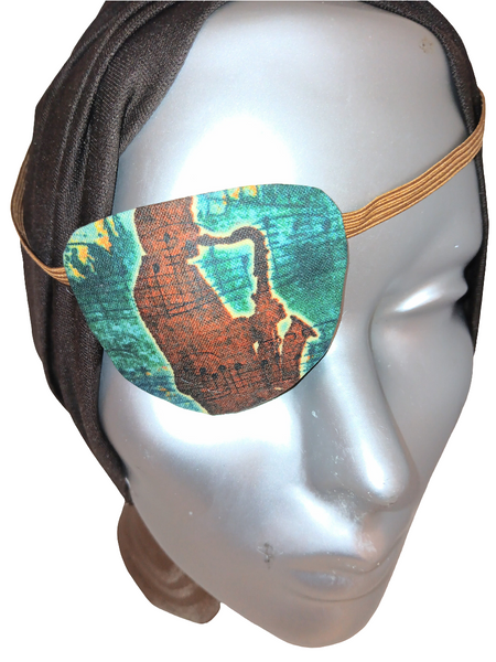 Unisex handmade eye patch cases/"MUSICAL ENSEMBLE"/ Music motif//vision accessory