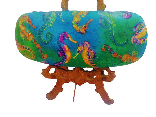 unisex handmade hard eyeglass case/Seahorse theme/vision accessory/health & beauty