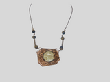 Woman's handcrafted pendant necklace"TSARINA  ANASTASIA"/copper, tiger's eye/ ONLY 1