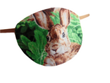 Unisex handmade cotton eye patch/ "GARDEN RABBIT"/ eye care/ cataract aid/ blind eye aid