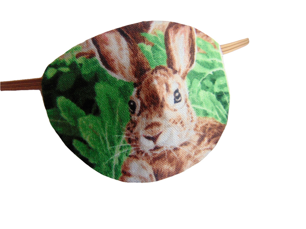 Unisex handmade cotton eye patch/ "GARDEN RABBIT"/ eye care/ cataract aid/ blind eye aid