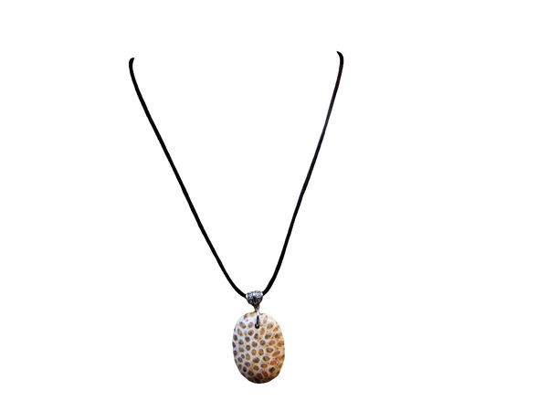 woman's handmade necklace/radiolaria stone