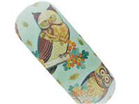 UNISEX HANDMADE HARD EYEGLASS CASE "OWL THEME"/ vision accessory/eye care