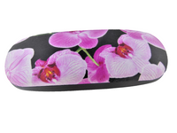 WOMAN'S HANDMADE HARD EYEGLASS CASE "PINK ORCHIDS"/ vision accessory/ high fashion
