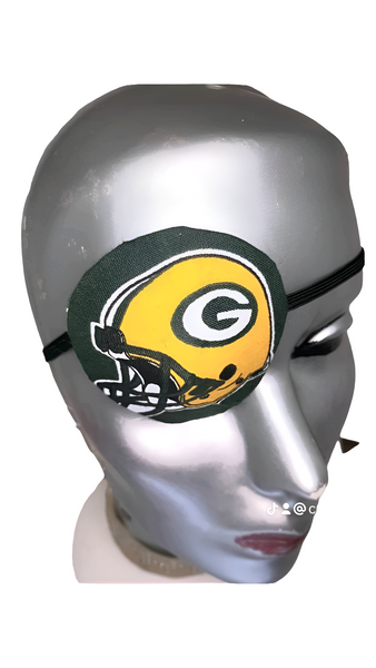 handmade adult unisex eye patch GREEN BAY PACKERS/ eye care  /cataract aid/vision care/NFL motif