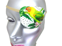 EYE PATCHES "RAINFOREST BIRDS"/ 2 STYLES/ handmade/ cotton/ eye care/ cataract aid/ stylish