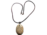 woman's handmade necklace/radiolaria stone