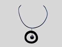 Unisex handmade pendant necklace/ horn with faux leather string/fashion jewelry/bohemian/length 14"