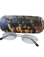 Unisex handmade hard eyeglass case "DEER FAMILY"/ vision accessory/health & beauty/ ocular aid