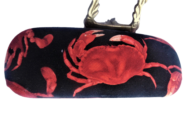 Unisex hard eyeglass case/CRAB theme/handmade/vision accessory/health & body/bag or purse item