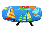 Man's handmade hard eyeglass case "SAILBOATS"/ vision accessory/bag item/ ocean, bay, lake theme